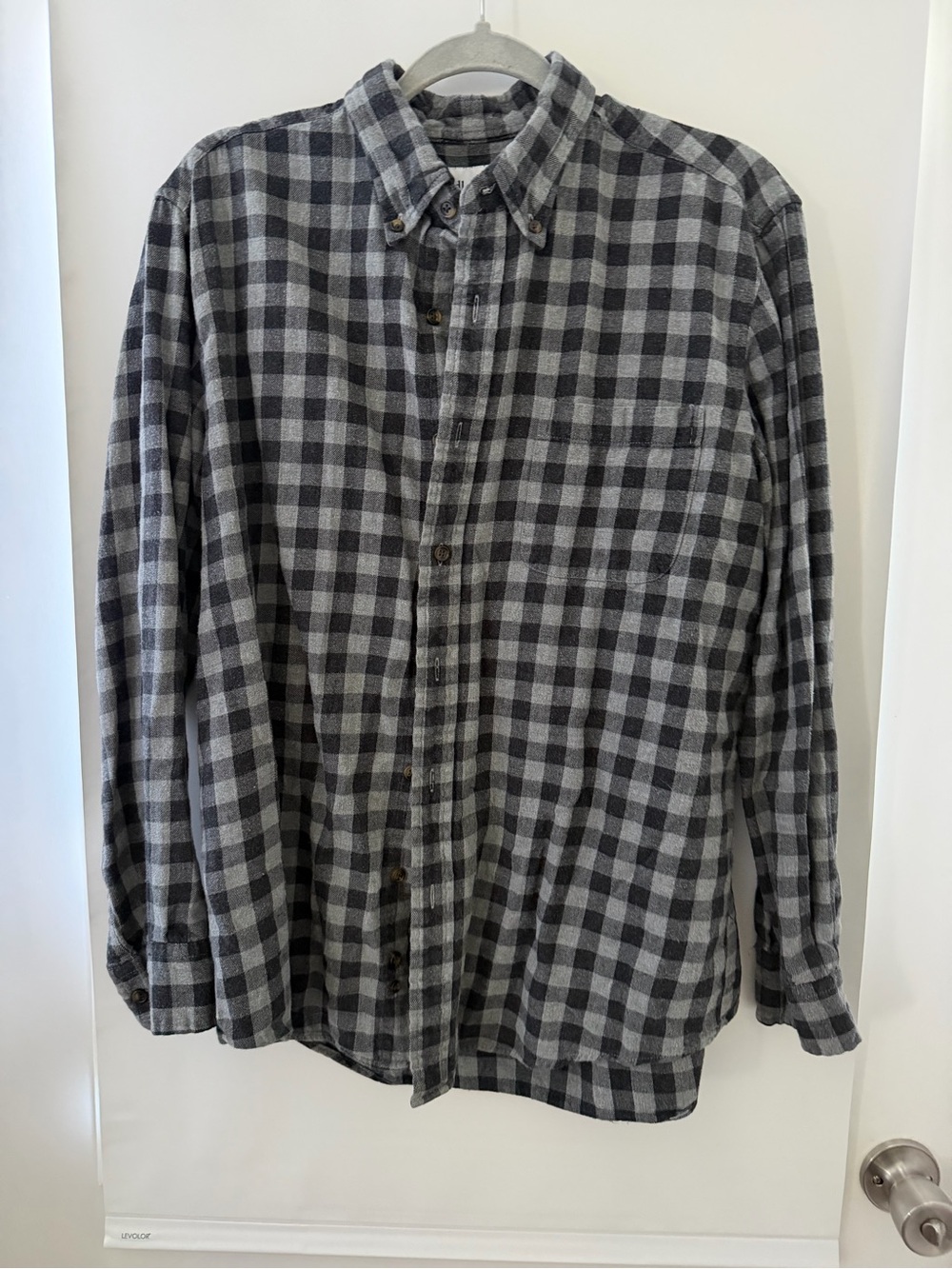 Saddlebred Gray and Black Check Button-Down Shirt